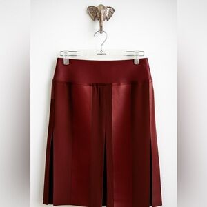 Celine Deep Red A-Line Skirt